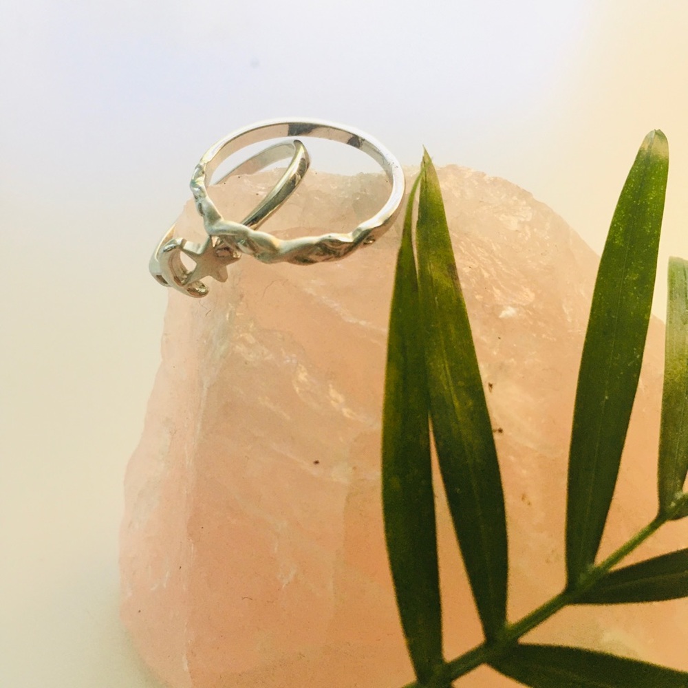 Sterling silver rings (2)